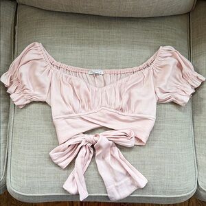 One and only collective wrap top with bow